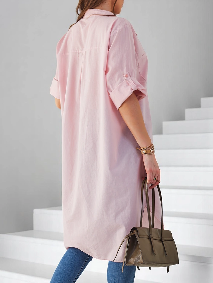 Chemise surdimensionnée en coton pour femmes Royalfashion