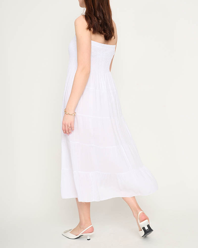 Robe midi GRANDE TAILLE blanche - Vêtements
