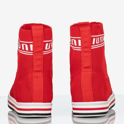 Chaussure de sport rouge avec une chaussette décorative California Love - Footwear