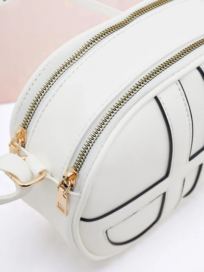 Royalfashion Petit sac à main rond en éco-cuir pour femme Riva Circle