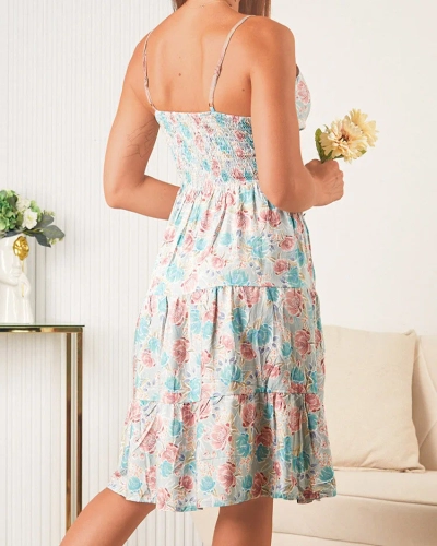 Royalfashion Robe florale en coton pour femme