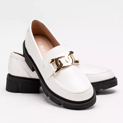 OUTLET Chaussures femme blanches avec chaîne Semla - Footwear