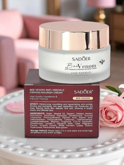 Sadoer Venusta BeeVenom Crème Hydratante Anti-rides 50g pour Tous Types de Peau