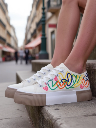 Baskets Royalfashion pour femmes avec imprimé cœur Sercess