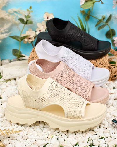 Royalfashion Sandales pour femmes avec tige et zircons Alebin