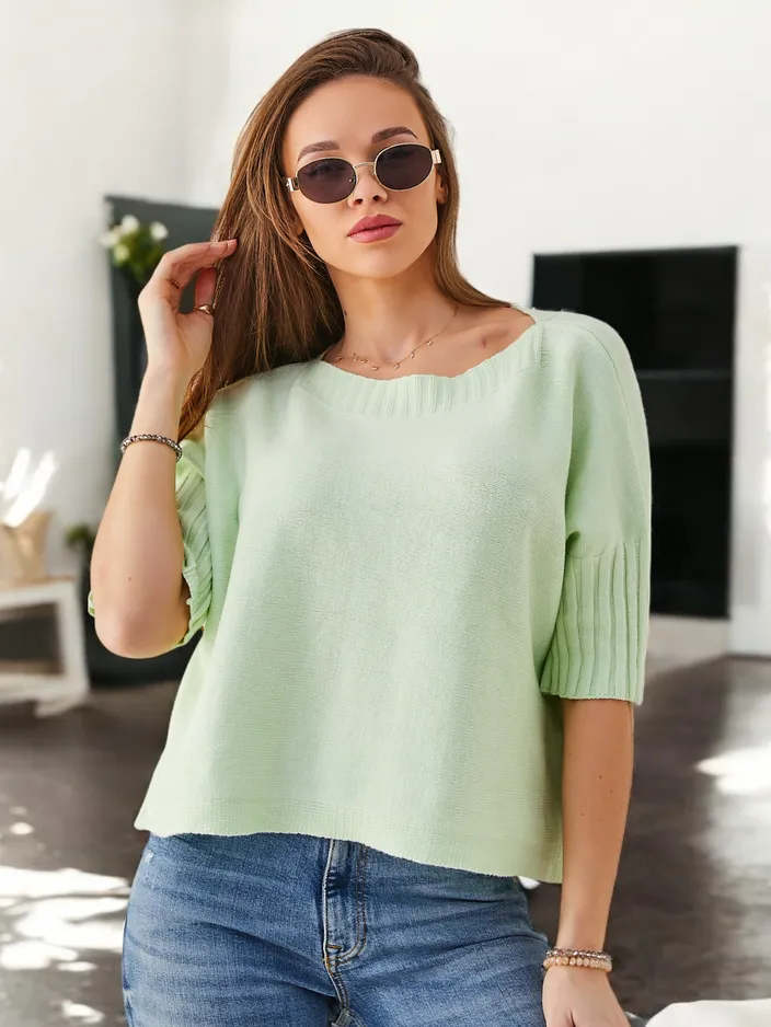 Pull en viscose Royalfashion pour femmes à manches courtes