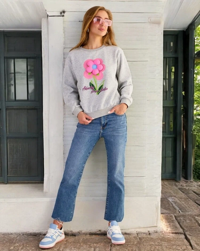 Royalfashion Sweat mince imprimé pour femme