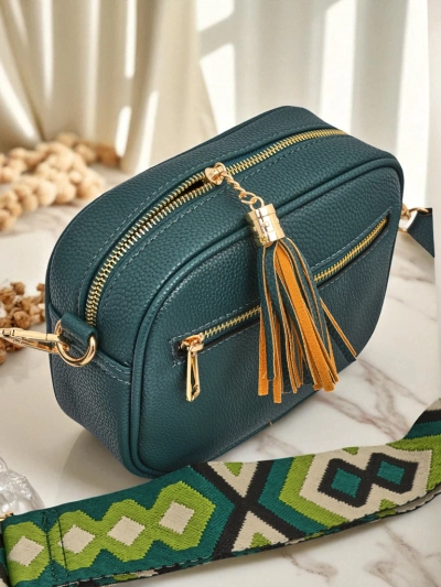 Royalfashion Petit sac à main pour femme en cuir écologique avec bandoulière colorée Kovi Lace