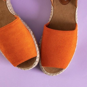 Sandales nouées orange pour femmes d'Alvina - Chaussures