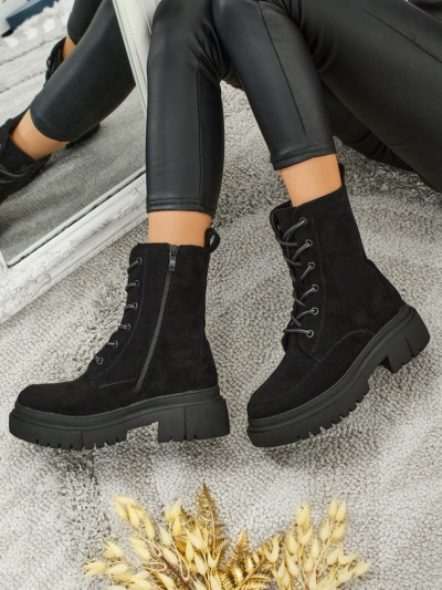 Bottines worker Velisse en éco-daim pour femmes