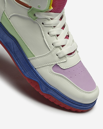 Baskets de sport pour femmes de couleur blanc-menthe Aopp- Footwear