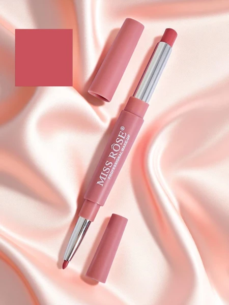 Stick rouge à lèvres et crayon à lèvres 2-en-1 Rose Nougat