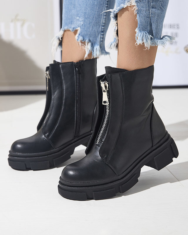 OUTLET Bottes hautes noires isolées pour femmes Slovys- Footwear