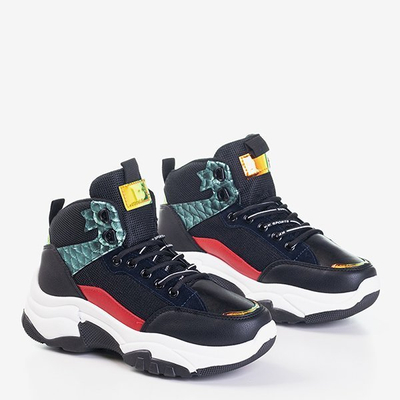 Chaussures de sport noires pour femmes avec empiècements de couleur Gaete - Footwear