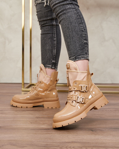 Royalfashion Bottes bagger pour femme marron clair Hennobs