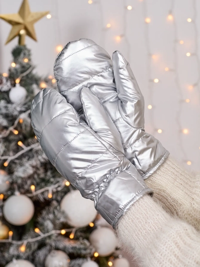 Royalfashion Gants argentés pour femme