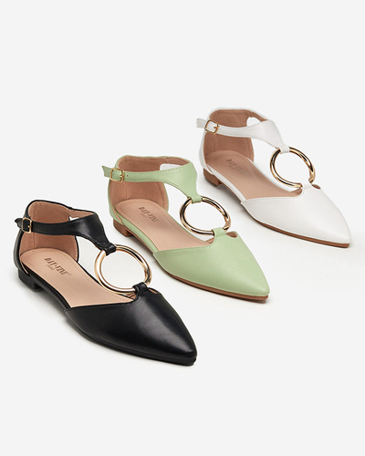 OUTLET Ballerines blanches ouvertes pour femme Dasu - Footwear