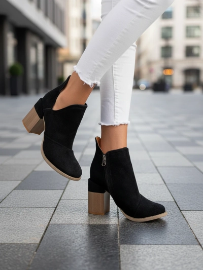 Bottines femme noires avec découpes Cintura - Chaussures