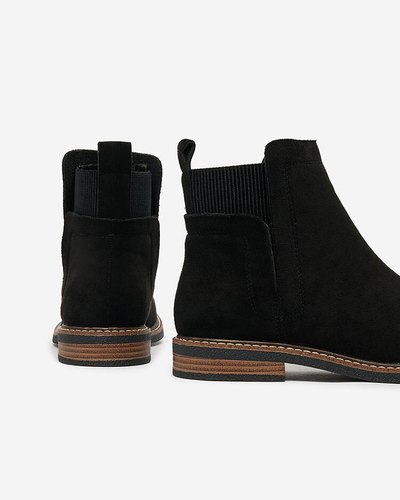Royalfashion Noir femmes eco-suede Veysi bottes a'la sztyblettes