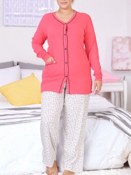 Pyjama 2 pièces en coton pour femme de la marque Royalfashion GRANDE TAILLE