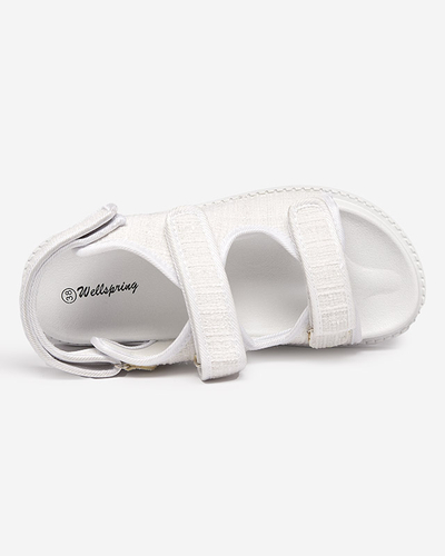 Sandales blanches en tissu pour femme Desotty - Footwear