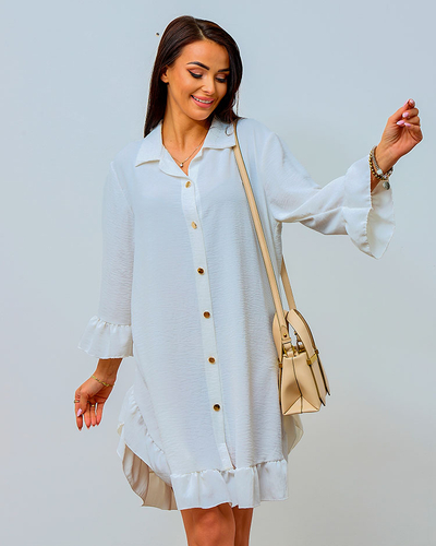 Royalfashion Robe oversize pour femme avec volant