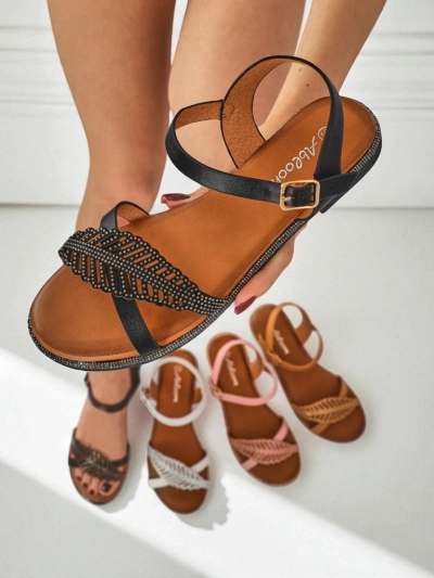 Royalfashion Sandales plates pour femmes Willow Grace