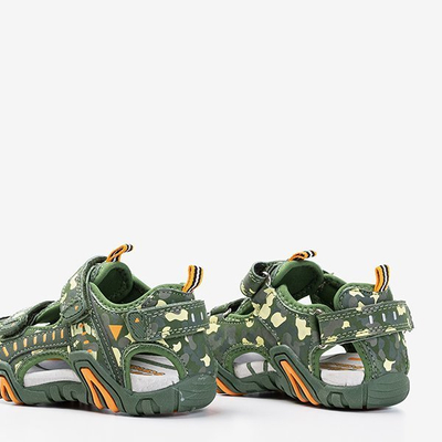 Sandales camouflage vertes pour garçons Berti - Chaussures