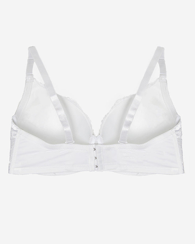 Soutien-gorge blanc avec dentelle décorative - Sous-vêtements