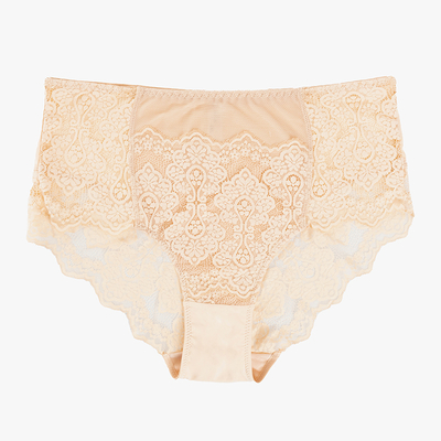 Culotte femme beige avec dentelle TAILLE PLUS - Sous-vêtements