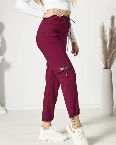 Pantalon de combat marron pour femme avec chaîne- Vêtements
