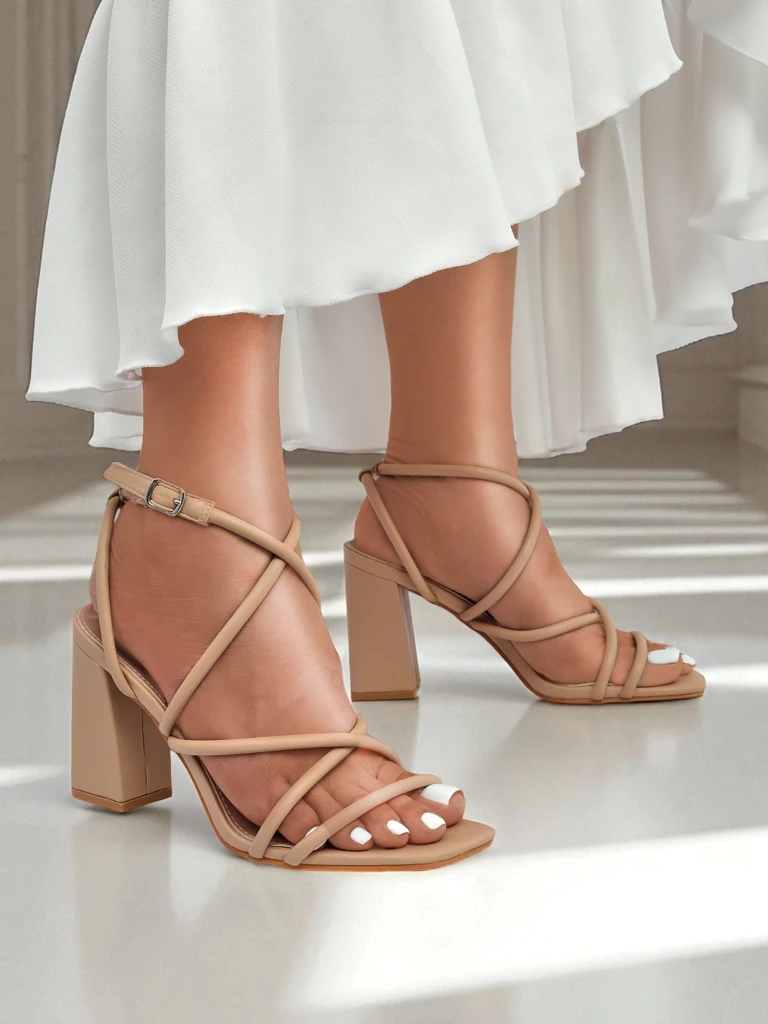 Sandales à talon bloc pour femme Royalfashion Elysia