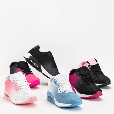 Chaussures de sport femme noires et fuchsia sur la plateforme Tigeris - Footwear