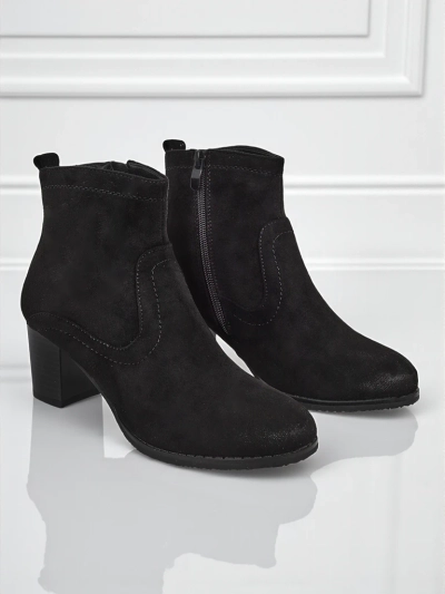Bottines pour femmes en éco-daim à talons Crimson Echo