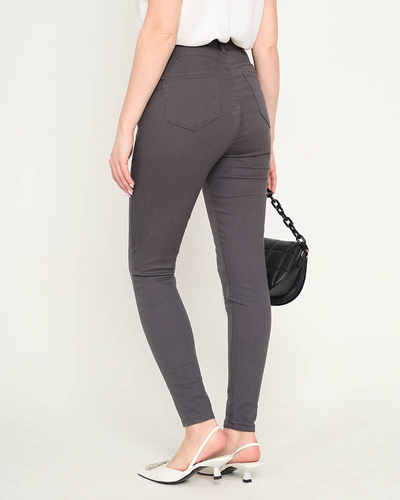 Jean skinny femme gris foncé - Vêtements
