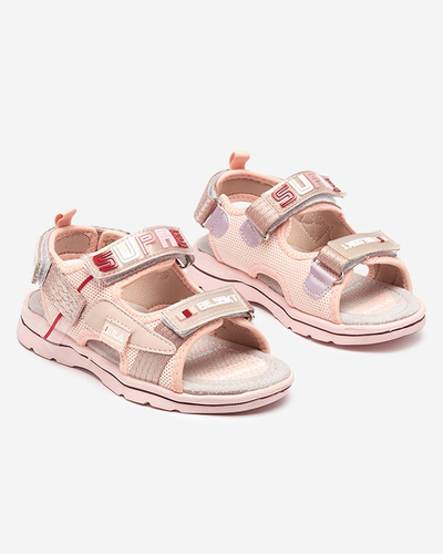 Sandales enfant roses à patchs Netiks - Chaussures