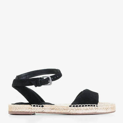 Sandales en suède écologique pour femmes noires Primavera - Footwear