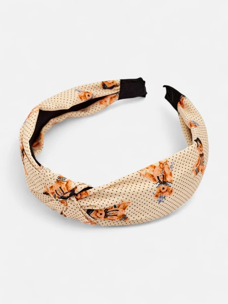 Royalfashion Serre-tête tressé à pois et oursons
