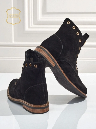 Bottines pour femmes Aurelia Romano en daim naturel - marron, avec fourrure