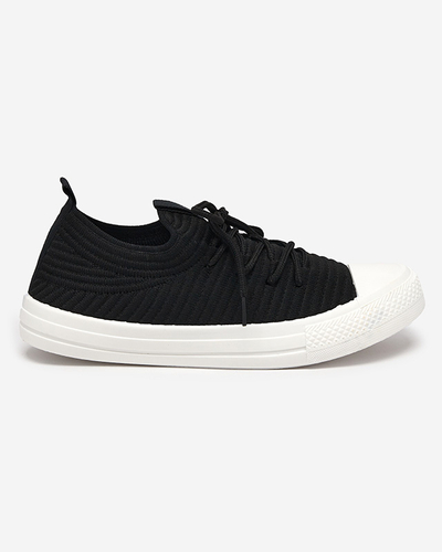 Royalfashion Noir femmes Manfer ribbed sneakers