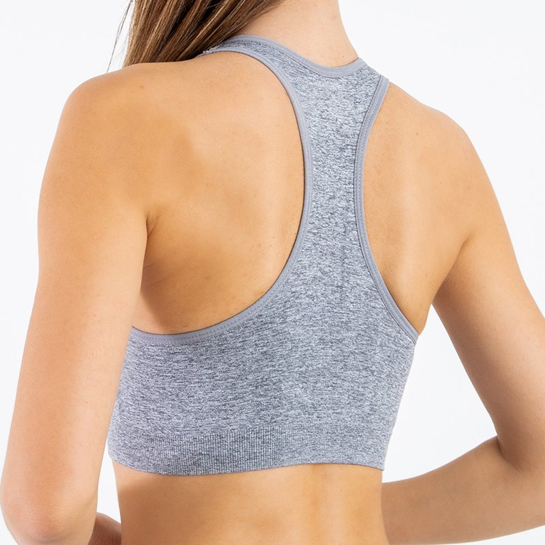 Soutien-gorge de sport gris avec inscriptions - Sous-vêtements