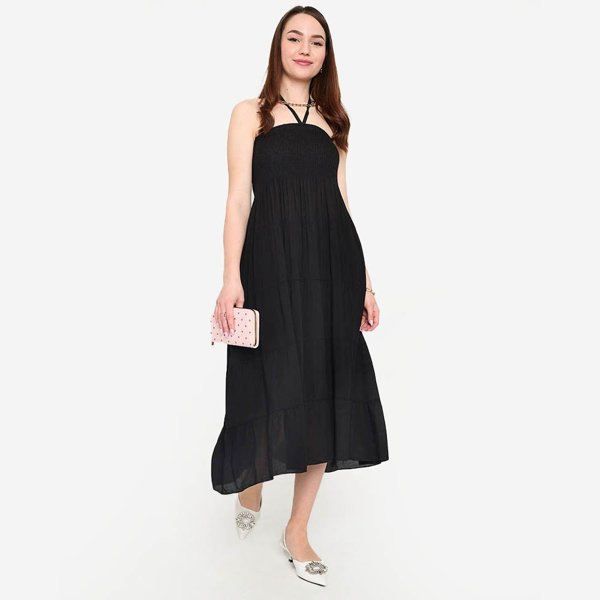 Robe midi noire GRANDE TAILLE - Vêtements