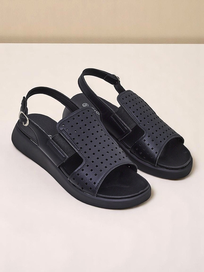 Royalfashion Sandales pour femmes à semelle épaisse BreezyStep