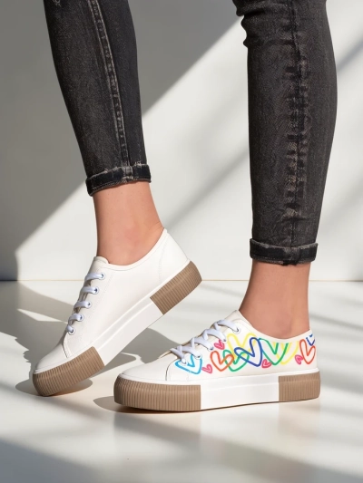 Baskets Royalfashion pour femmes avec imprimé cœur Sercess