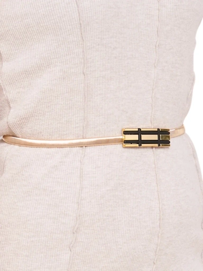 Ceinture Aurelia - Ceinture dorée en métal pour femme avec boucle géométrique Latina