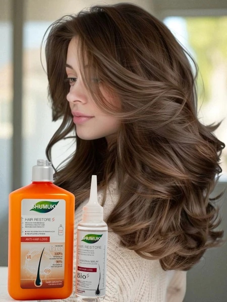 Shumukh Shampooing et Sérum pour cheveux 2en1 - anti-casse
