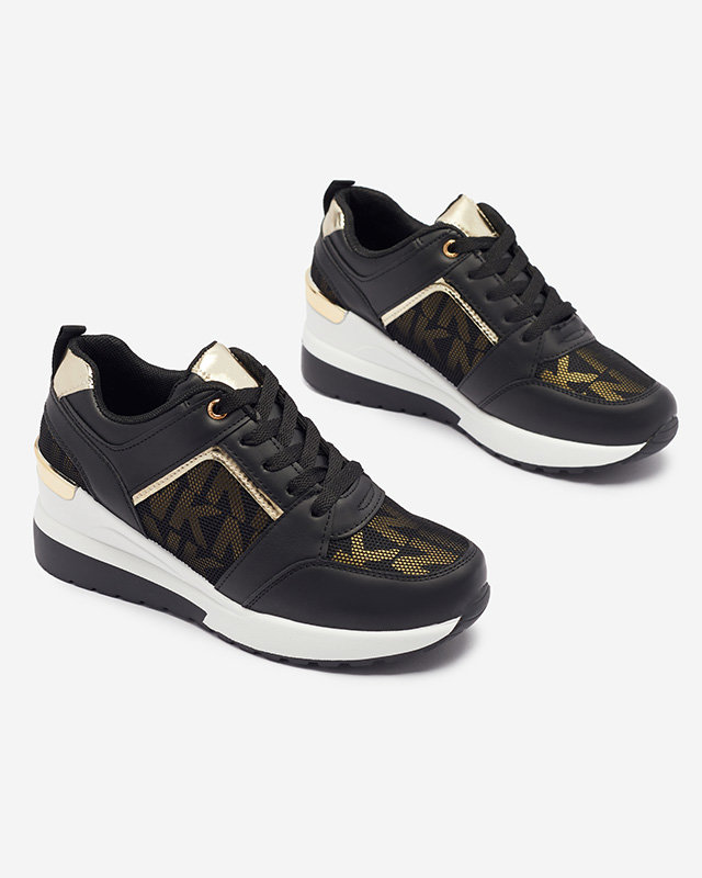 Baskets sportives à talons pour femme en noir Foqso- Footwear