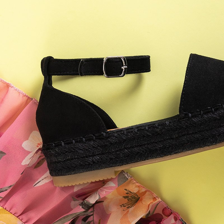 OUTLET Sandales noires pour femmes sur la plateforme Sitra - Footwear