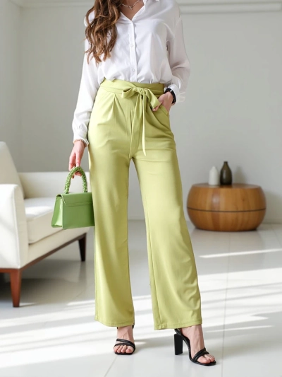 Pantalons larges pour femme Royalfashion avec une ceinture
