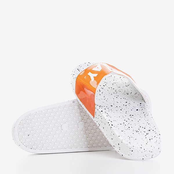 Sandales Friday Beach orange et blanc - Chaussures